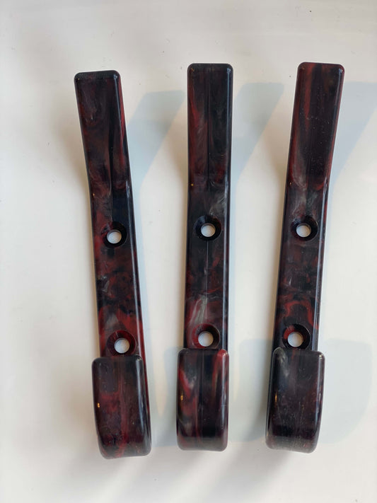 Knaggi Maxi, Svart og rød - 3pk